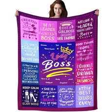 Boss Lady 선물 담요 사무실 장식 152.4cm x 127cm(60 50인치) Inmedioor 177211