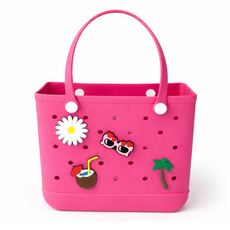 로로먼트 프리미엄 EVA 수영가방 목욕 바구니 방수 비치백 헬스 목욕 가방, 핫핑크