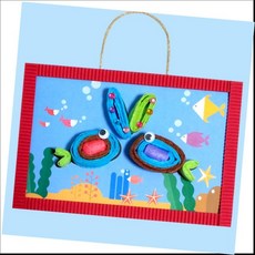 [생활의힘]사랑 물고기 띠아트콘 부조 만들기/4매, 본상품