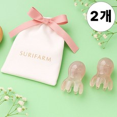 슈리팜 문어 두피 괄사 목 어깨 지압 마사지, 2개, 아이보리