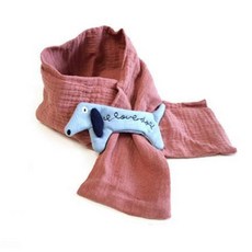 강아지거즈머플러 핑크베이지 넥워머 아동목도리tae5+9LCJ