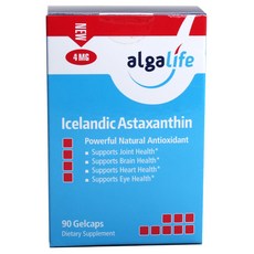 ALGALIFE USA 冰島蝦紅素4mg萃取軟膠囊, 90顆, 1盒