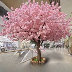 인조 벚꽃 나무 조화 가짜 대형 인테리어 나무 모형, 2m 높이 2m 폭