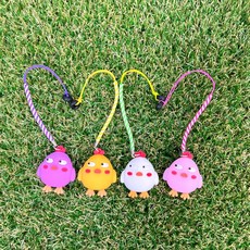 골프유단자 골프티걸이 인형 째려본닭 4종세트, 1세트, 째려본닭 파워링