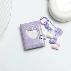 증명사진 미니앨범 키링, 16매, 퍼플