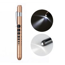 동공펜 LED 라이트펜 간호사 군인 군대 훈련소 불빛 후레쉬 볼펜 펜, 1개, 골드