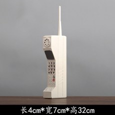 레트로 인테리어 전화기 진열 복고 80년대 엔틱 장식품, 크림색