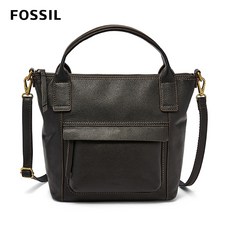 【FOSSIL】Aida 艾達休閒風黑色手提側揹兩用包 SHB2098001