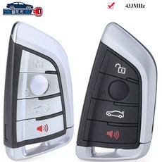 개조 모델BMW F 시리즈 CAS4 FEM BDC 2009년형 이상 스마트 리모컨 키 4버튼, 1개, 블랙