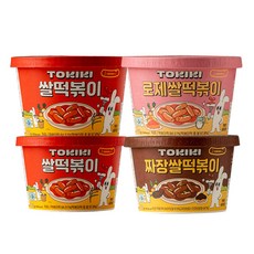 [28년전통특허] 또키키 컵 떡볶이 즉석 떡볶이 컵떡볶이 쌀떡볶이, 142g, 4개