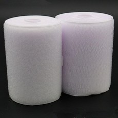 無背膠魔術貼 雙面子母扣 粘扣帶, 1個, 白色10cm寬 毛1米+鉤1米 不帶膠