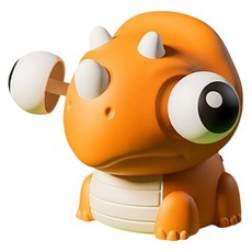 紓壓爆眼恐龍捏捏樂 趣味造型 柔軟材質 辦公室小物 兒童玩具 舒緩壓力, 三角龍, 1個