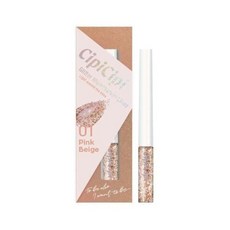 CipiCipi 시피시피 글리터 일루미네이션 라이너 R 01 핑크 베이지 18g, 01 핑크 베이지 + 1개