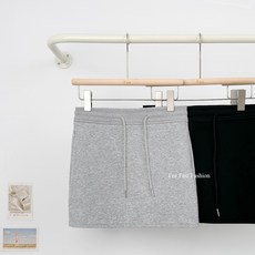 Fee Fast Fashion 棉質抽繩褲裙 雙口袋鬆緊腰迷你裙 A字裙
