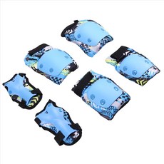 어린이 전체 장비 스케이트 보드 롤러 스케이트 균형 자전거 무릎 패드를위한 롤러 스케이팅 보호 장비 세트, 파란색