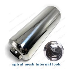 성능 배기 공명기 입구 출구 머플러 나선형 표면 시스템 자동차, 1개, 3. Custom Size