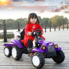 어린이 트랙터 2024 초대형 전기 자동차 어린이집 장난감 원격제어 차량 조명옵션선택, 듀얼 드라이브, L세트, 1개