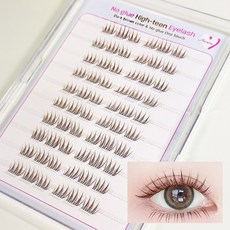 다크브라운 풀이 필요없는 노글루 속눈썹 원터치 대용량 60모 미브린 다크브라운 노글루 DB 하이틴래쉬 단품, 1개, 10줄/C컬/길이혼합