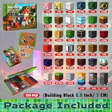 新款磁力積木方塊DIY搭建我的世界森林場景磁力拼裝玩具積木, 026#小地獄森林【150pcs】, 1個