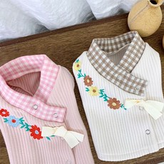 강아지 꽃수 배자 한복 2XL 1P 반려견 명절 티셔츠 ths+762Ag, 핑크 2XL