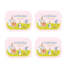 피터래빗 어린이집 식판 도시락 밀폐형 뚜껑, 핑크, 뚜껑 4p, 1개