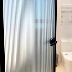 앞날창창 물로 붙이는 무점착 사생활 보호 베란다 창문 유리문 필름 시트지, 세로패턴