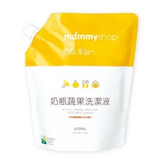 媽咪小站 Mammyshop 奶瓶蔬果洗潔液 補充包 無香精 600ml, 詳見包裝, 詳見包裝, 奶蔬洗潔液600ml-補充袋裝