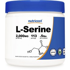 nutricost L-絲胺酸補充粉 2000mg, 1個, 227克