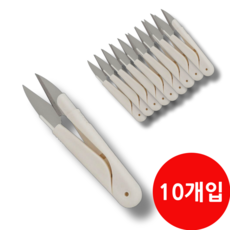 그로우핸즈 부드러운 접이식 다목적 쪽가위, 10개, 화이트