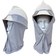 [BJMarket] 안전모 넥커버 햇빛얼굴가리개 작업넥커버 자외선차단넥커버, 진회색