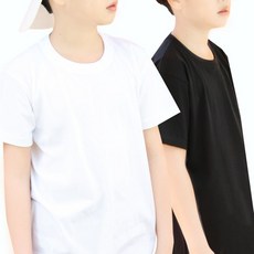 주니어 기본 반팔 티셔츠 무지 아동 남아 여아 단체 3컬러 화이트 그레이 블랙