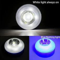 폭발 점멸등 LED 비상 지원 플래시 라이트 램프 휴대용 스트로브 경고등 자동차, 03 blue white