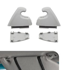 MOXRUQ 내부 선바이저 클립 2개 95994975 95994976 자동차 바이저 홀더 후크 쉐보레 크루즈 소닉 스파크 뷰익 베라노와 호환 (그레이) 257100, MOXRUQ 내부 선바이저 클립 2개, 95994975