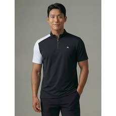 올포유 올포유 여름 남성 배색 포인트 반집업 반팔 티셔츠 AMTYL5167-199