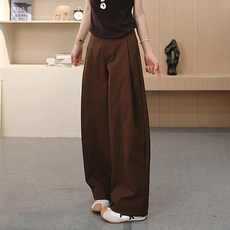 천하오 여성용 심플 하이 와이드 캐주얼 팬츠 데일리 3컬러 Y852