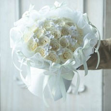 乾燥花 永生花 香皂花 永生花花束 拍攝道具 奶油布丁 網紅芭蕾風成品小花束 ins仿真皂花生日禮物送女友閨蜜, 大號黃色21支40cm +燈+禮袋+卡片