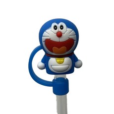 귀여운 캐릭터 텀블러 실리콘 빨대 마개 커버 50종 모음 뚜껑 꽃 동물 러브 7mm, 1개, 도라애몽