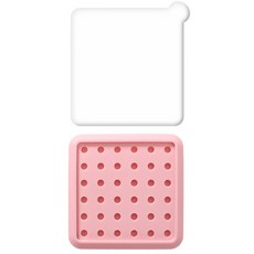 方形冰塊盒 9格矽膠製冰盒, 粉色0.8cm, 1個