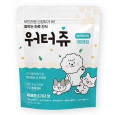 워터츄 강아지 간식 츄르 대용량, 15g, 100개, 5가지맛