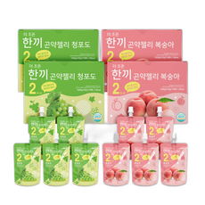 한끼곤약젤리 복숭아 청포도 +, 25개, 150ml