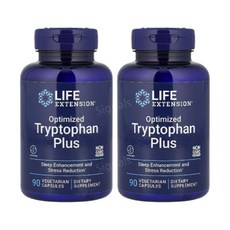 라이프익스텐션 Tyrptophan 트립토판 90캡슐 2개 세라토닌 세로토닌 니아신 라이신