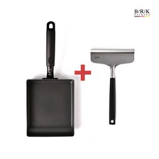 BRK 계란말이팬 18cm 1+1 (팬18cm+전용뒤집개) 완벽 세트 인덕션 논스틱 사각 에그롤 토스트팬, 1개