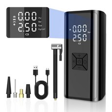 디지털 압력 게이지가 있는 자동차 타이어용 휴대용 에어 펌프 150PSI 무선 휴대용 타이어 팽창기 공기 압축기 전기 충전식 타이어 에어 펌프 자동차 자전거 오토바이 볼용