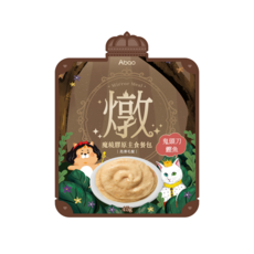 【Abao】4款任選魔鏡膠原燉餐包(45g) 機能性貓肉泥主食餐包 全齡貓適用 半乳寡糖 魚膠原三胜肽 無人工膠, 1個, 鬼頭刀鰹魚 (亮澤毛髮)