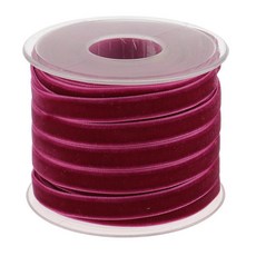 20 야드 벨벳 리본 10mm 폭 공예 장식 꾸밈 결혼식, 자홍색, 설명, 1개