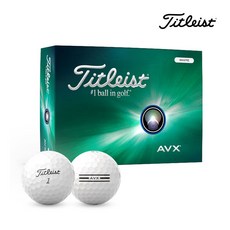 타이틀리스트 2024 AVX 신형 골프볼 3피스 아쿠쉬네트 코리아 정품, 1개, 12개입, 화이트