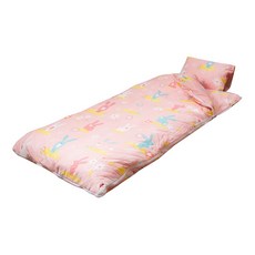 美國棉兒童鋪棉書包睡袋(含被胎) MIT台灣製 露營睡袋 幼兒園睡袋 幼稚園睡袋, 百花小兔