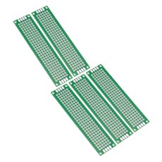 PATIKIL 0.8 x 3.1 PCB 보드 회로 DIY 납땜 및 전자 프로젝트 회로용 단면 프로토타입 5개 가능한 브레드보드 그린, 0.8" x 3.1", 5
