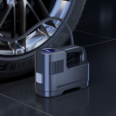 무선 전동 타이어 공기주입기 자동차 오토바이 자전거 에어 펌프 휴대용 캠핑용 미니 에어건 충전식, 12V 라이터선 램프 없음, 1개