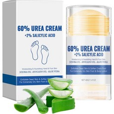 60% 요소 풋 크림 40g 갈라진 발과 건조한 피부 - 보습 크림에는 2% 살리실산이 함유되어 있어 굳은살과 딱딱한 피부를 부드럽게 해줍니다, 60% 요소 풋 크림, 40g, 갈라진 발과 건조한 피, 1, 1